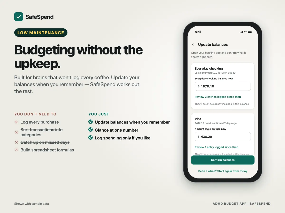 SafeSpend bill tracker keeping upcoming bills protected without logging every purchase